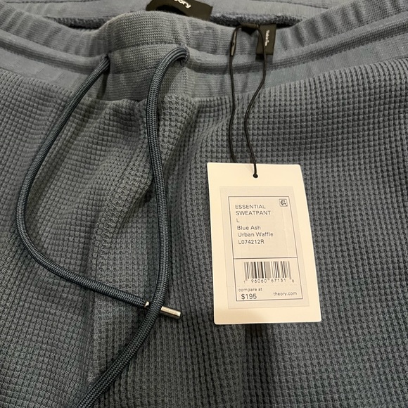 🥳HP NWT Men’s Theory Essential Sweatpant in Waffle Knit Cotton - Picture 9 of 12